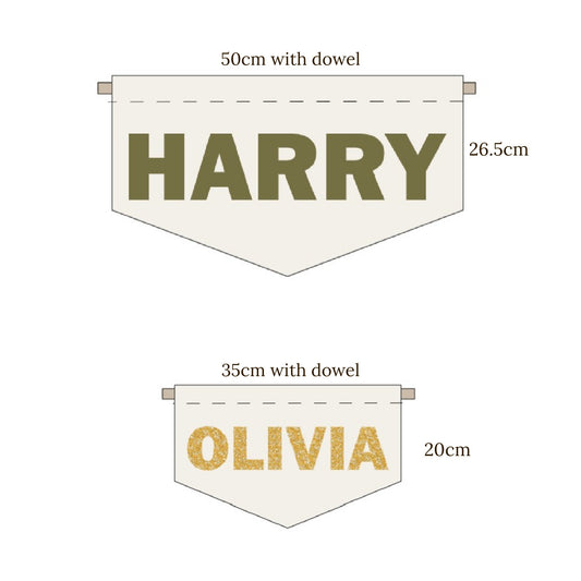 Personalised Extra Large Fabric Name Banner