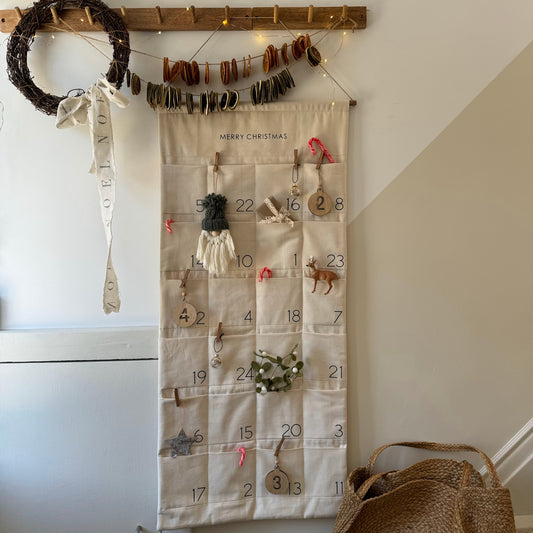 Personalised, Fabric Christmas Advent Calendar READY TO POST