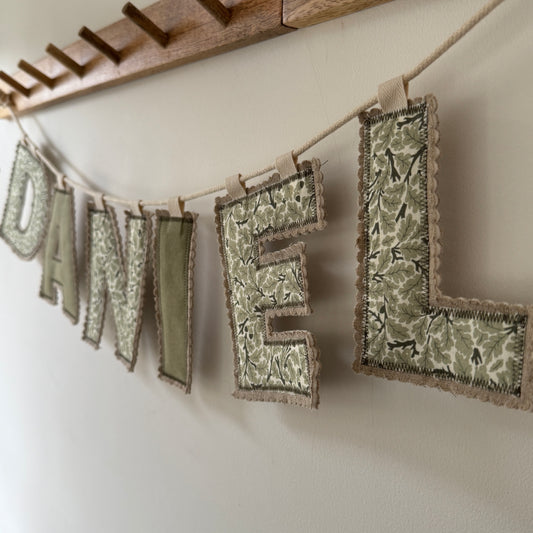 Name Garland, Fabric Letter Bunting