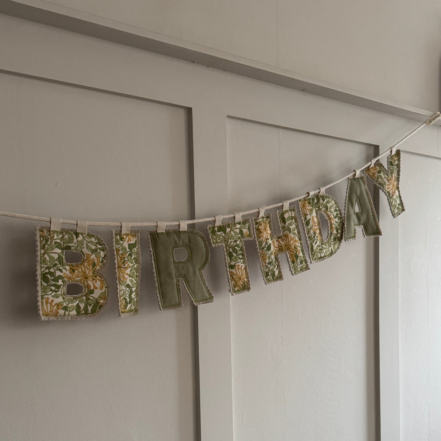 Birthday Garland, Celebration Fabric Letter Bunting