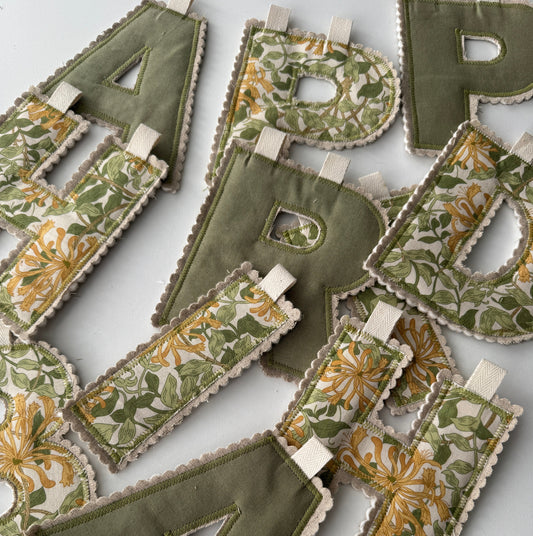 Name Garland, Fabric Letter Bunting