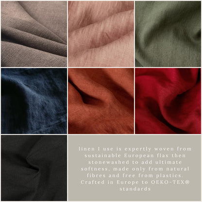 Mini Linen Christmas Stocking with Initial (READY TO POST)