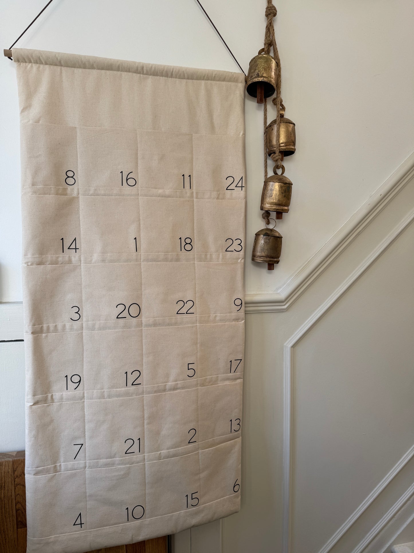 Personalised, Fabric Christmas Advent Calendar READY TO POST