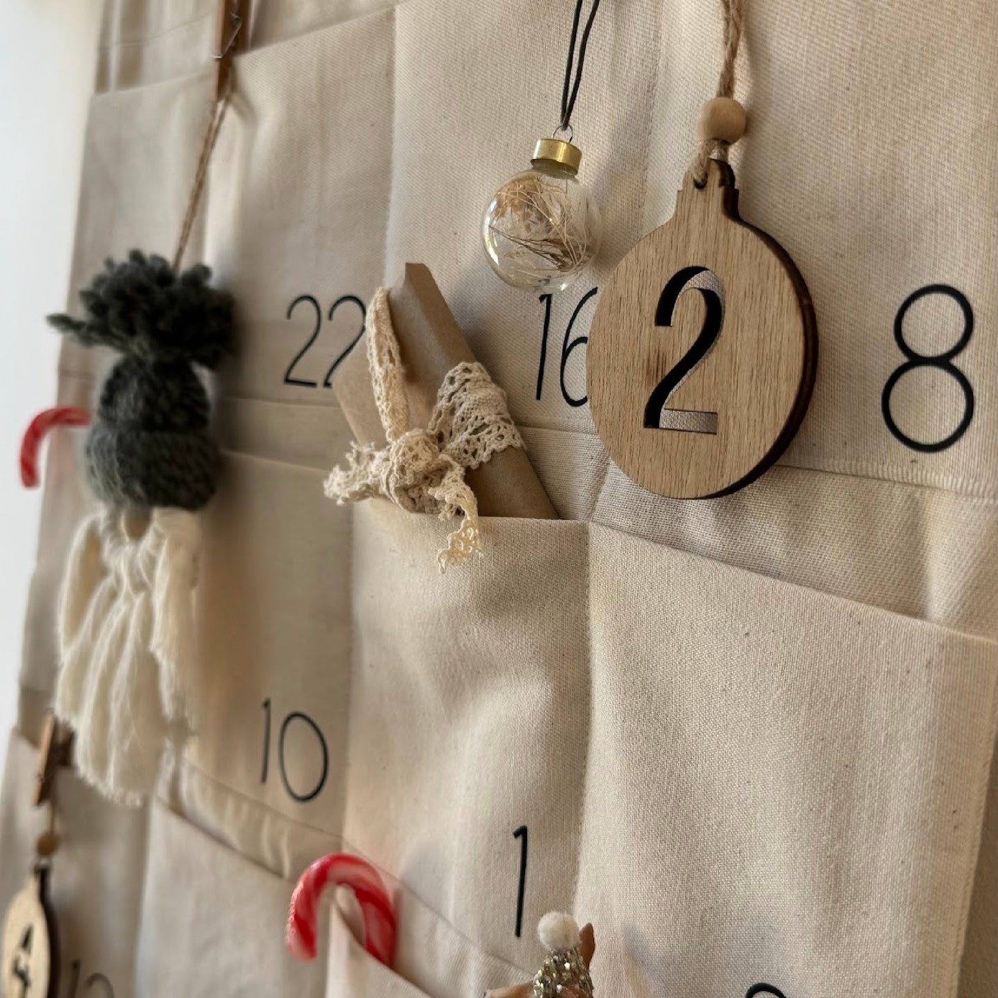 Personalised, Fabric Christmas Advent Calendar