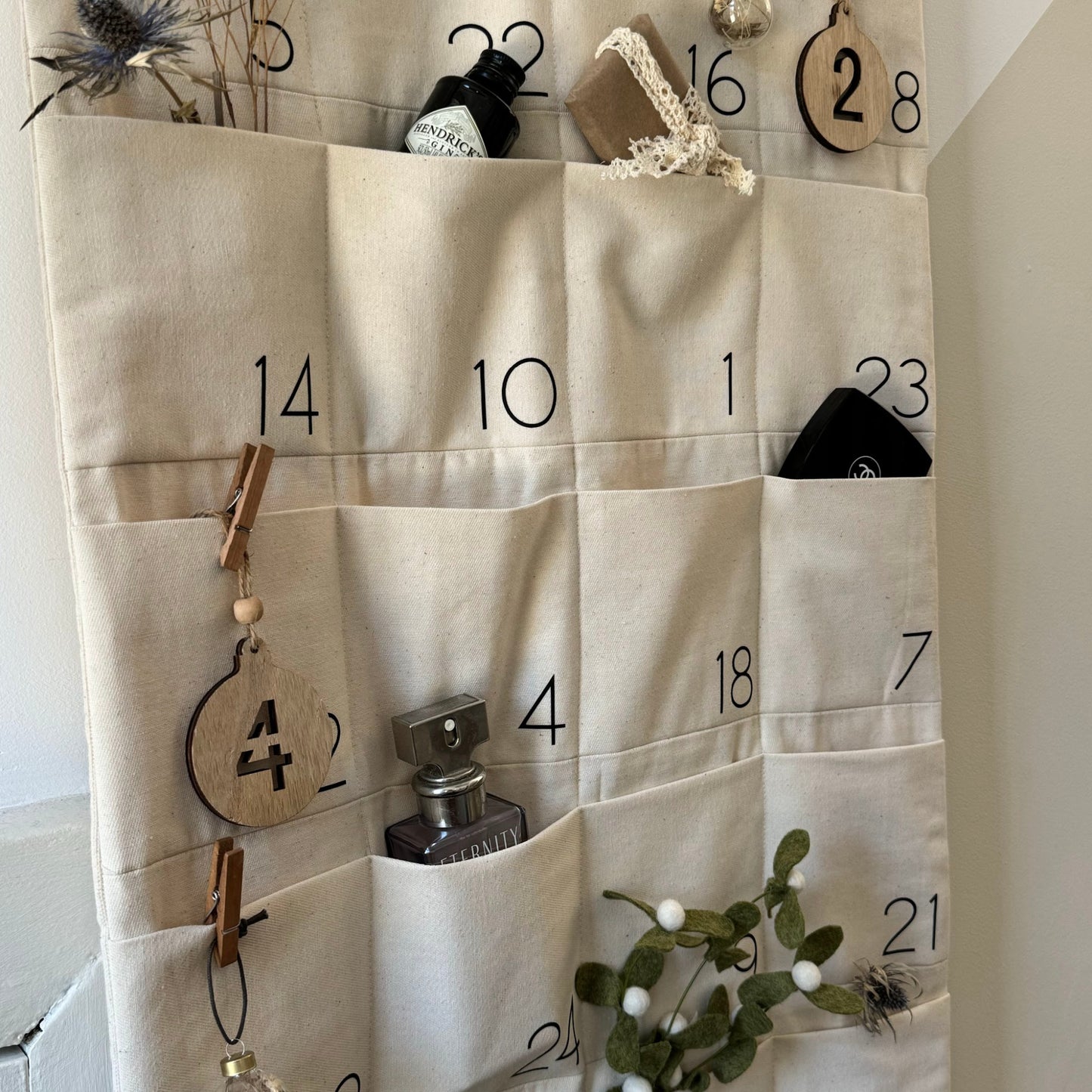 Personalised, Fabric Christmas Advent Calendar
