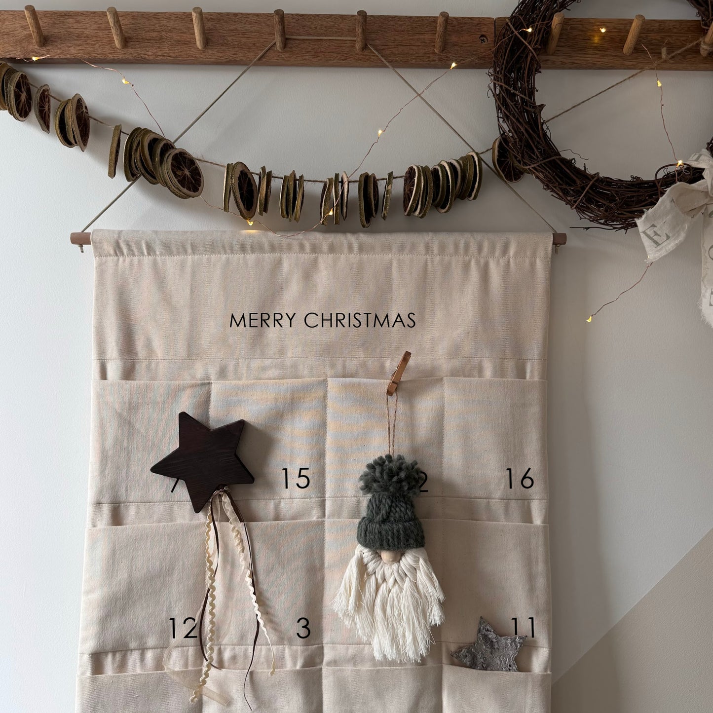 Personalised, Fabric Christmas Advent Calendar