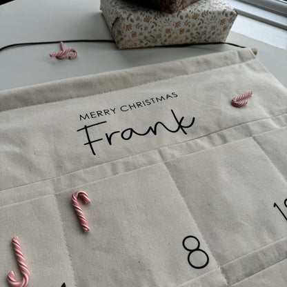 Personalised, Fabric Christmas Advent Calendar