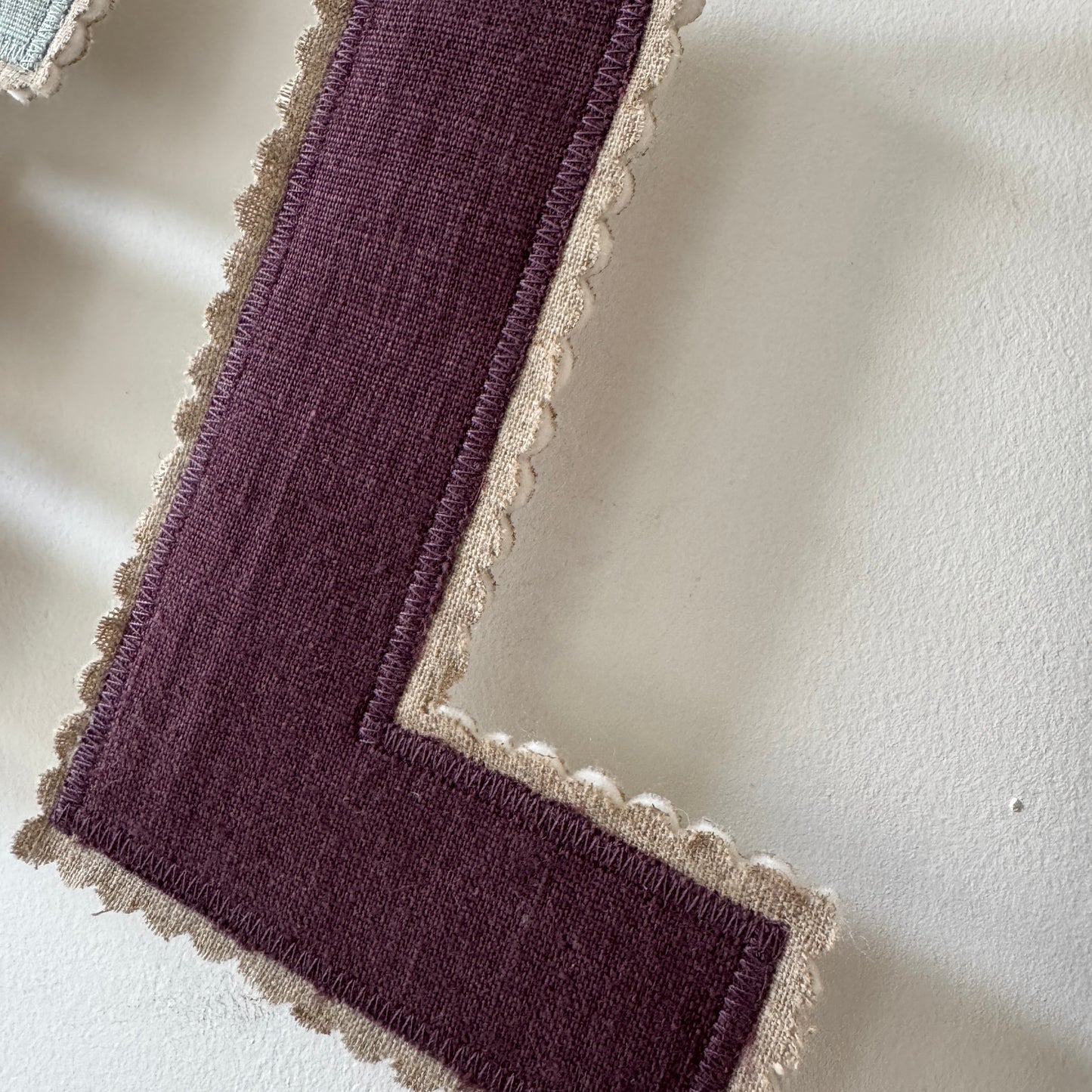 Linen Name Garland, Fabric Letter Bunting