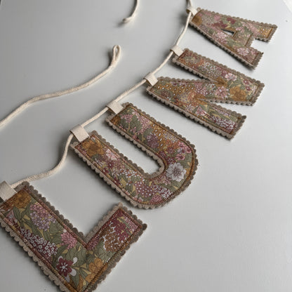 Name Garland, Fabric Letter Bunting