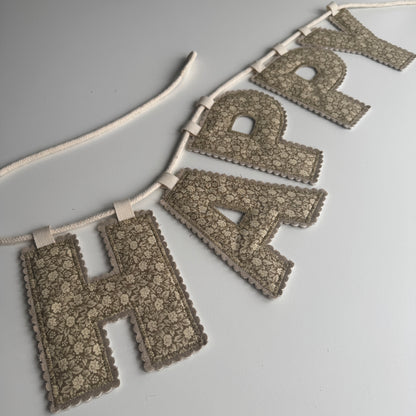 Birthday Garland, Celebration Fabric Letter Bunting