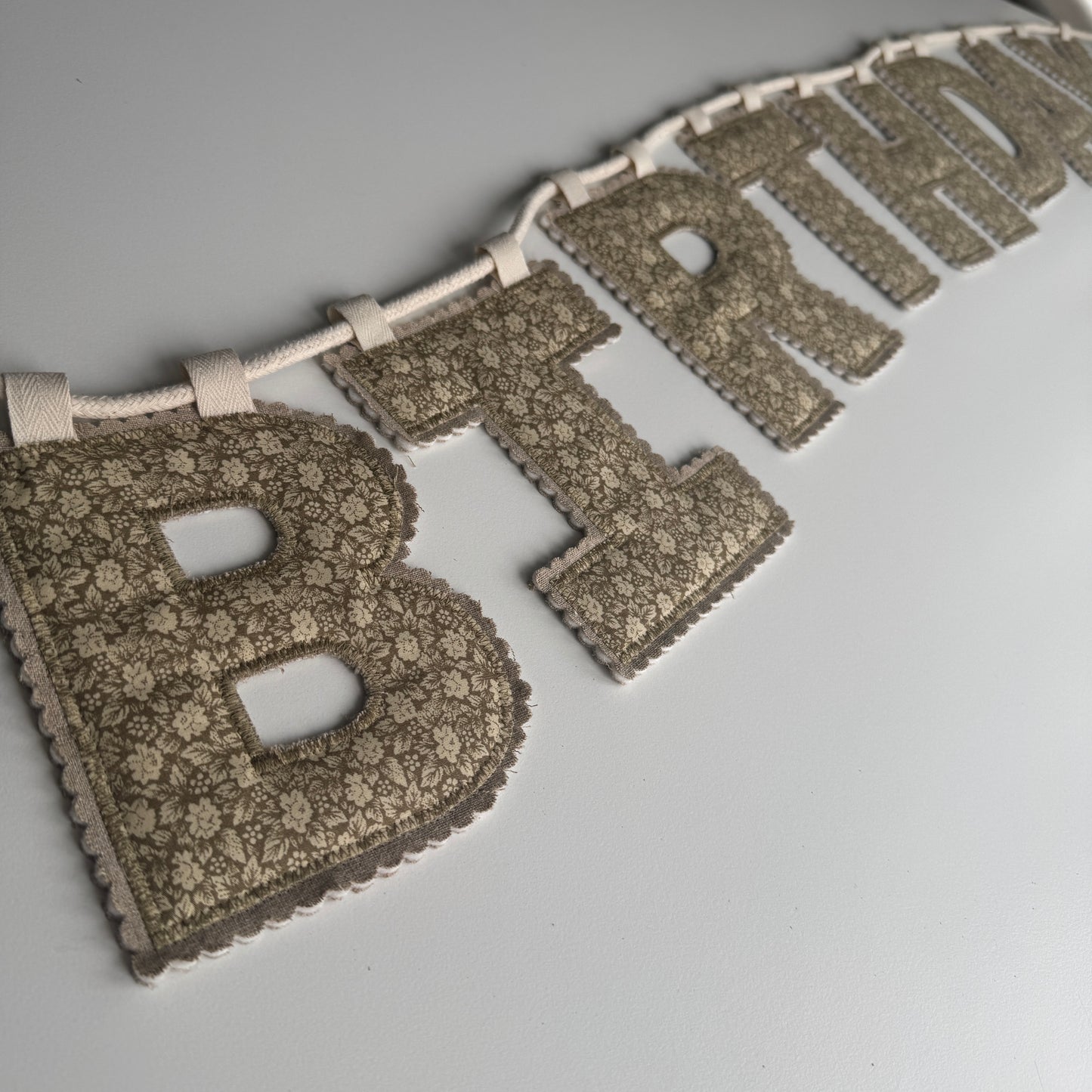 Birthday Garland, Celebration Fabric Letter Bunting
