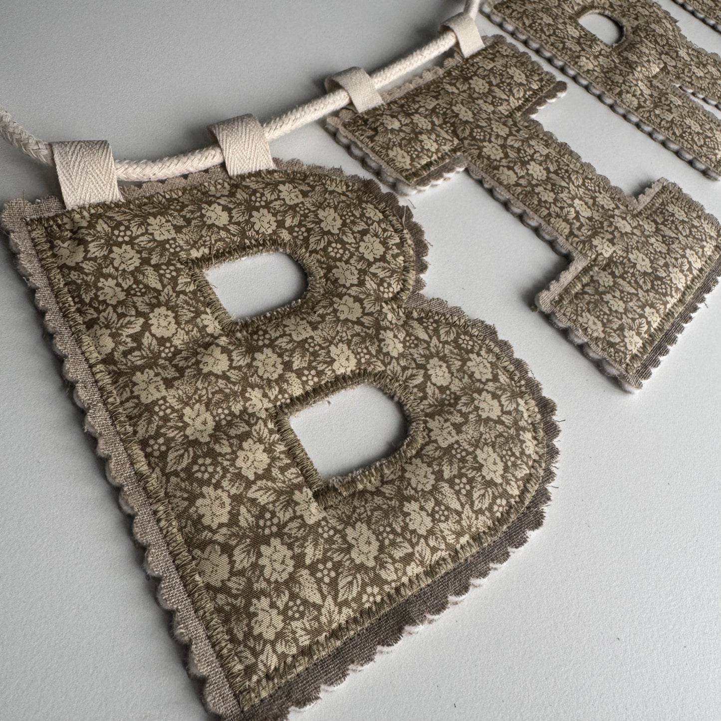 Birthday Garland, Celebration Fabric Letter Bunting