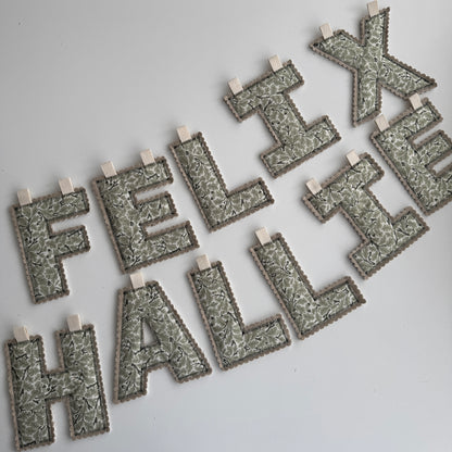 Name Garland, Fabric Letter Bunting