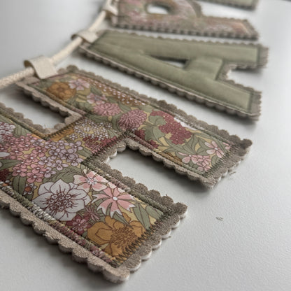 Birthday Garland, Celebration Fabric Letter Bunting