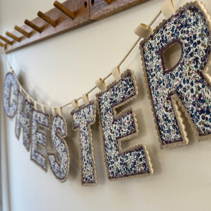 Name Garland, Fabric Letter Bunting