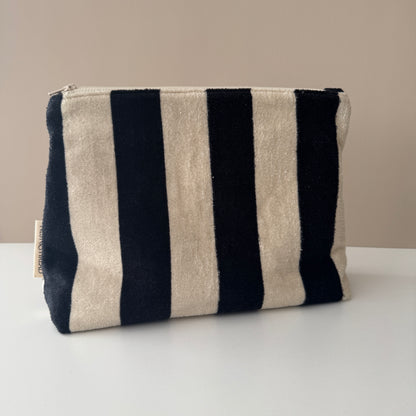 Stripe & Bloom Cosmetic Pouch