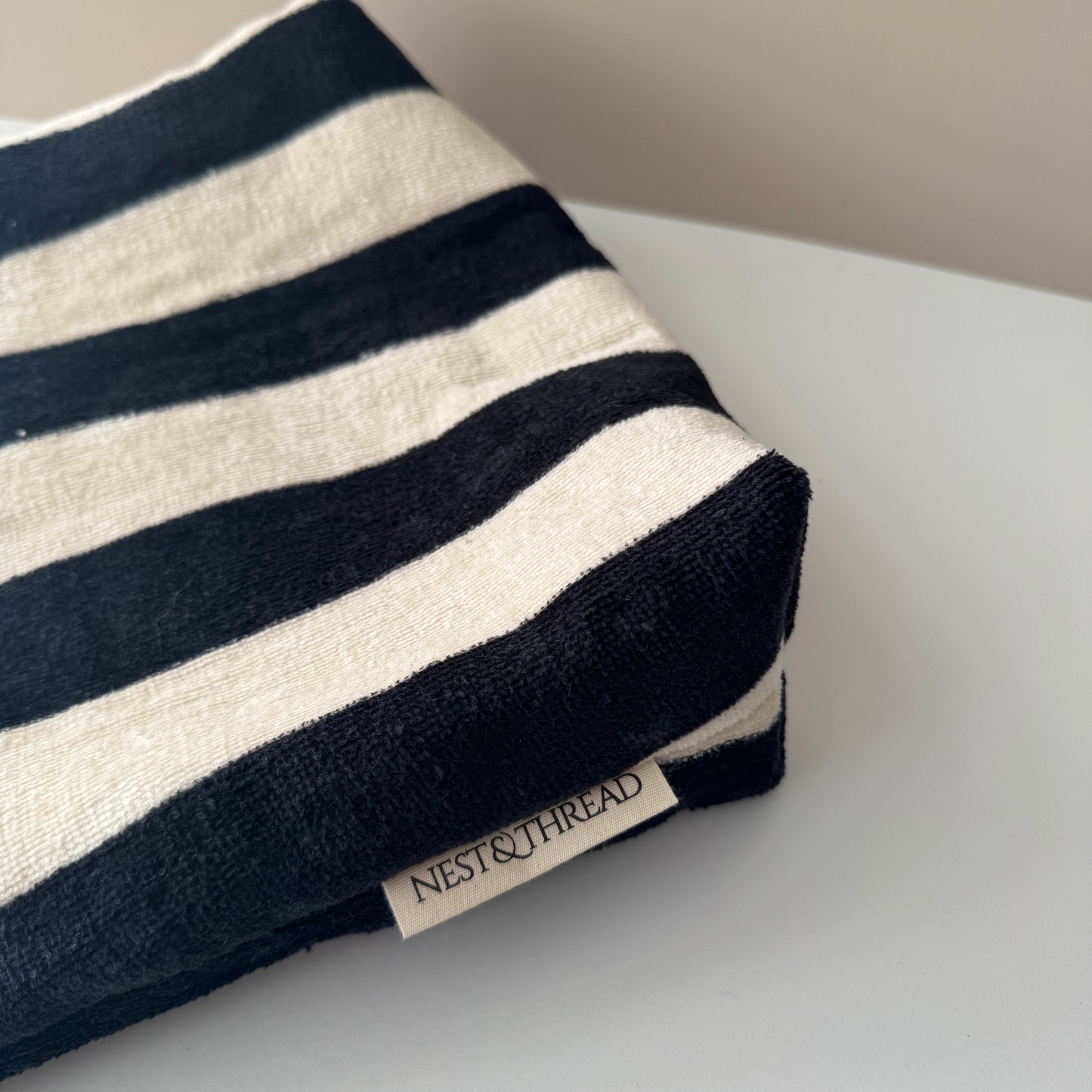 Stripe & Bloom Cosmetic Pouch