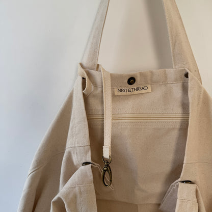 Initial Slouchy Tote Bag